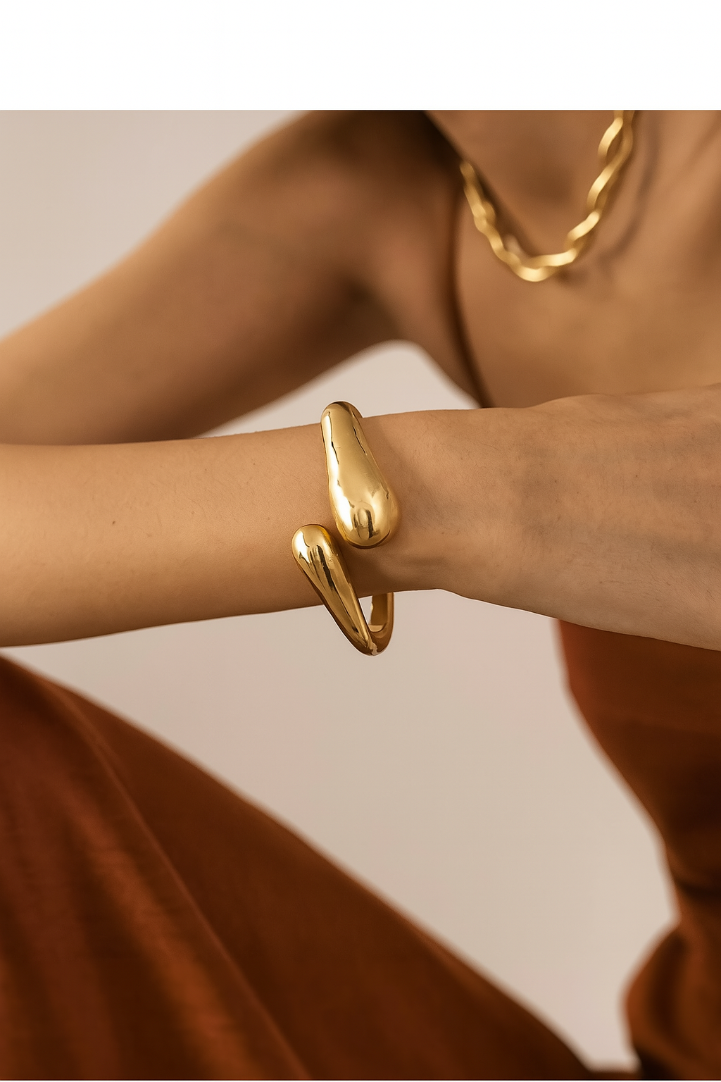 Brazalete de aleación de color sólido de hip-hop