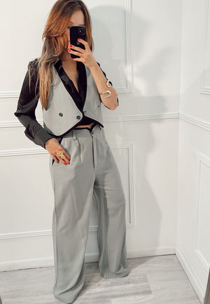 Set Verde Chaleco Pantalón