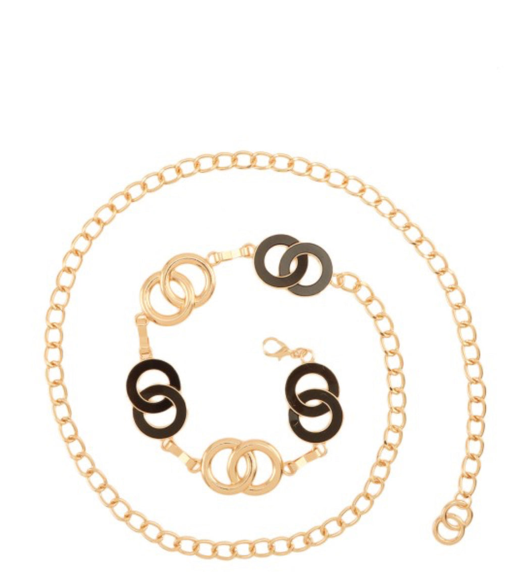 Fajón de cadena negro con dorado