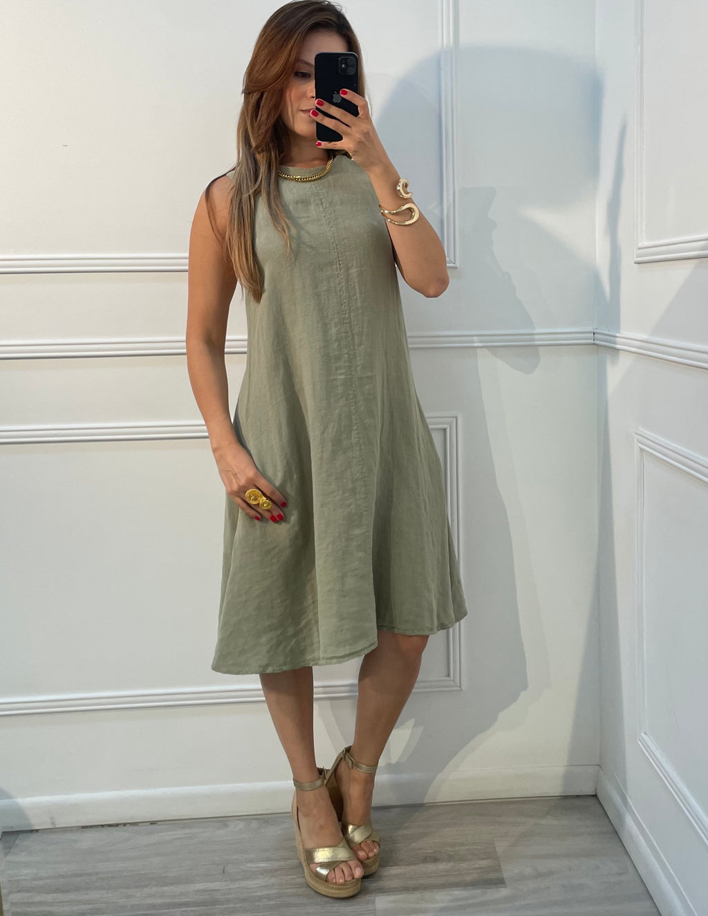 Vestido Verde Olivo