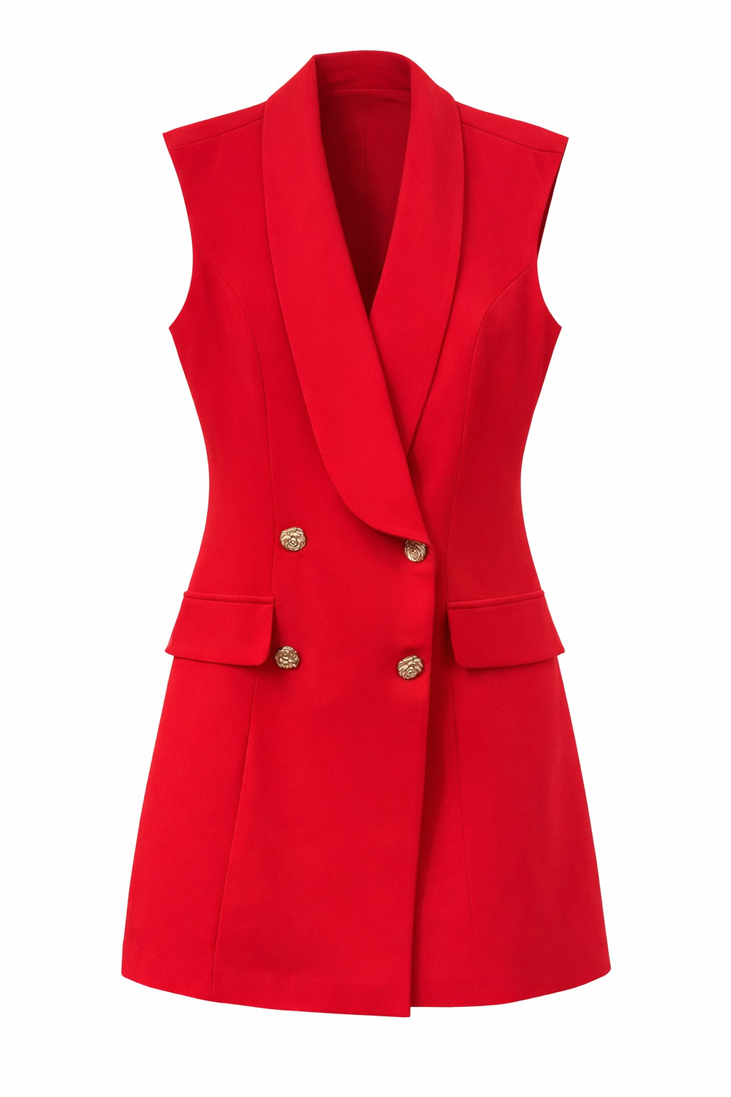 Vestido Rojo sin manga