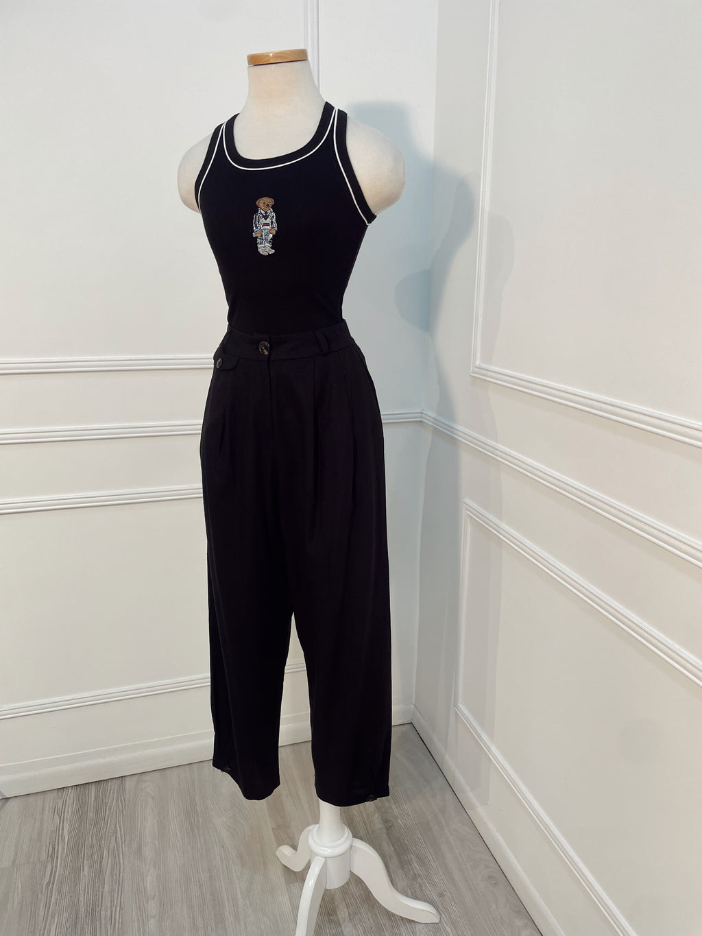 Pantalón Negro Lino