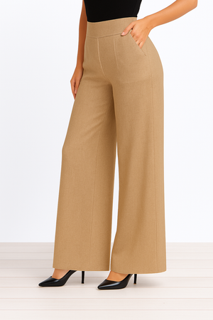 Palazzo fit perfecto beige con elástico