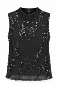 Blusa lentejuelas negra
