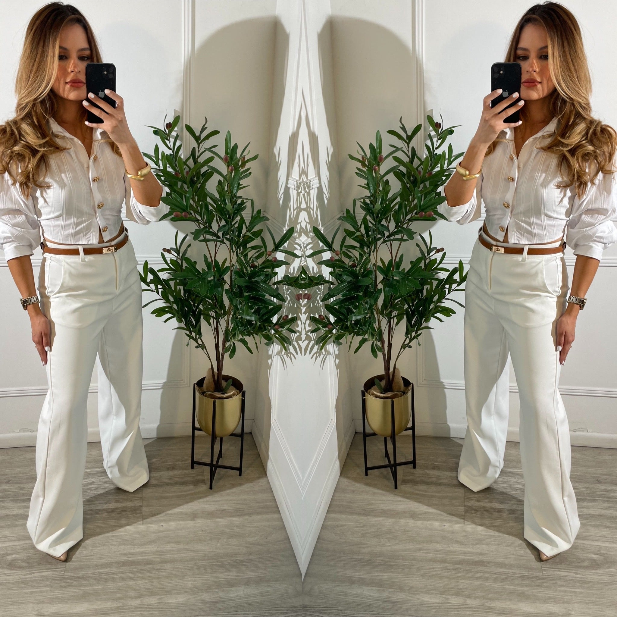 Blusa Blanca manga larga