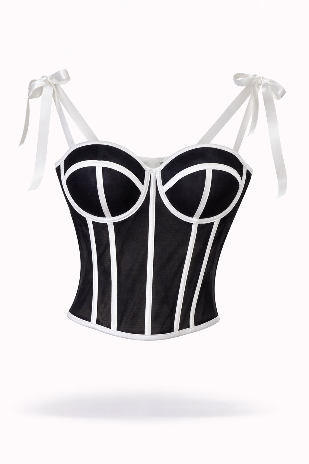 Corset Negro con blanco