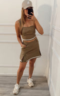 Set Top Falda Khaki