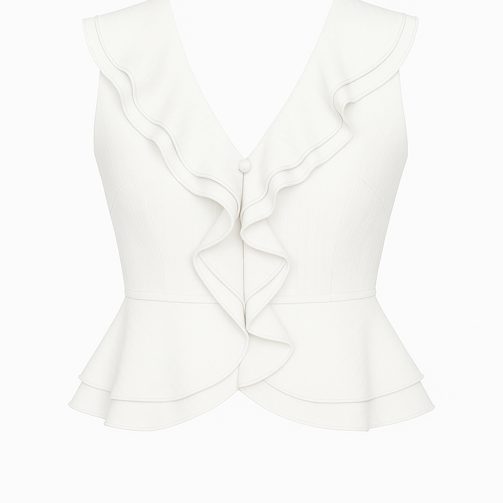 Blusa Blanca con vuelos