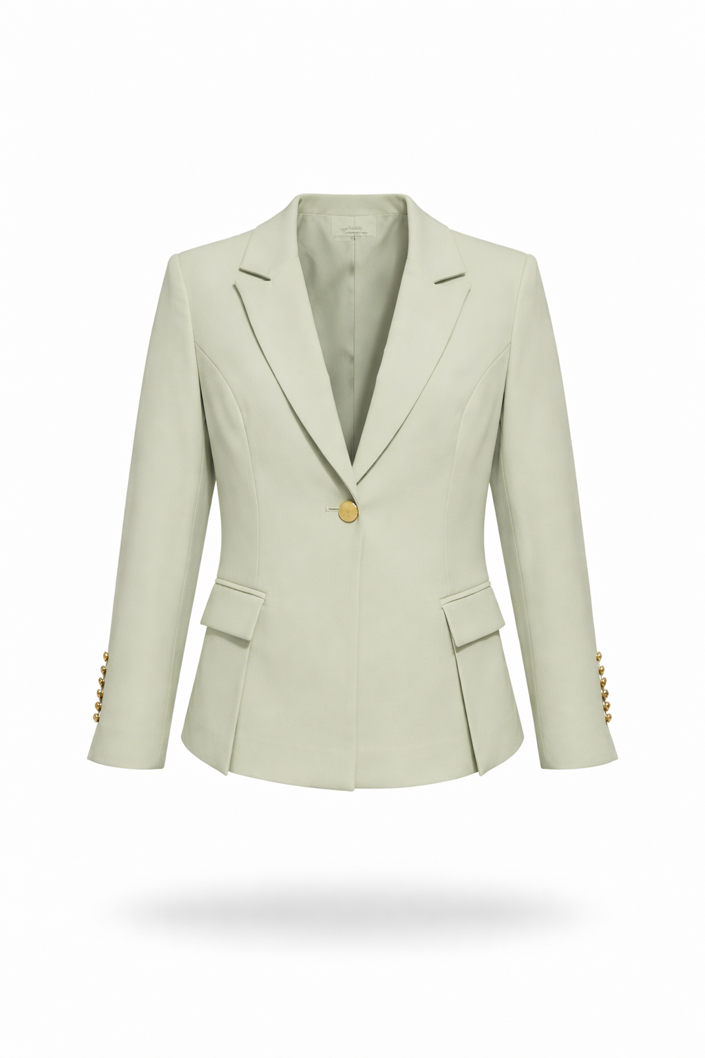 Blazer verde detalle en mangas