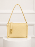 Mini shoulder bag con cierre superior - Amarillo pastel