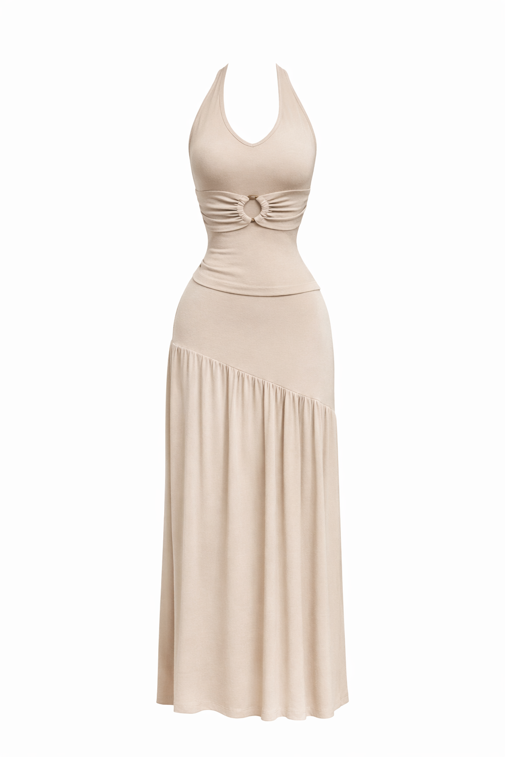 Set Beige Falda Blusa sin manga