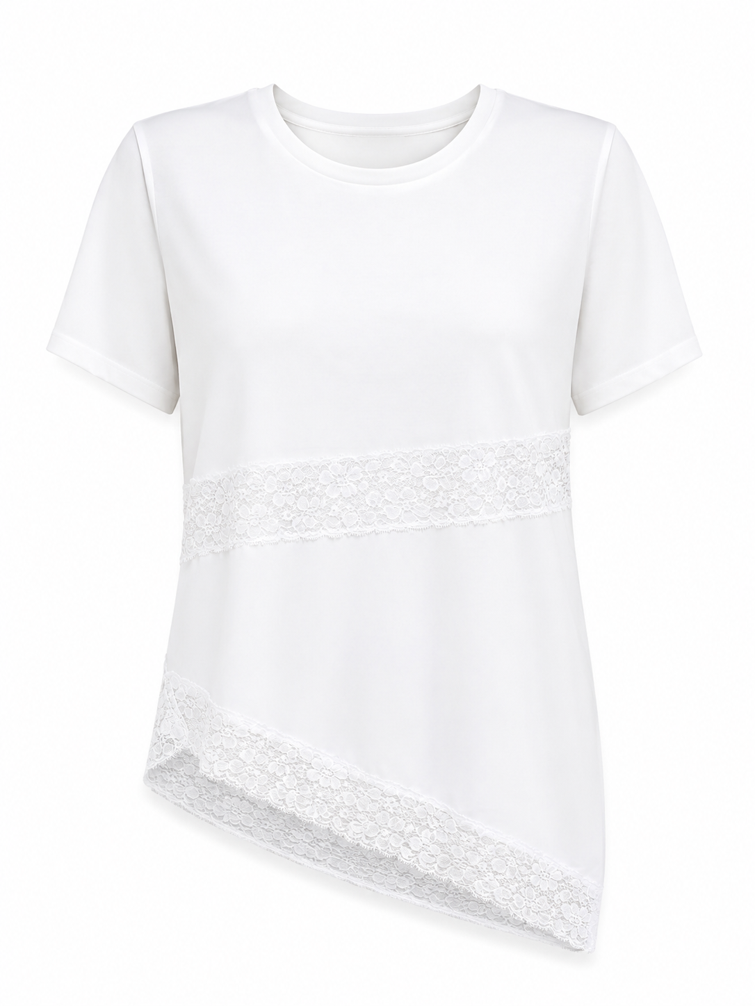 Blusa blanca con encaje