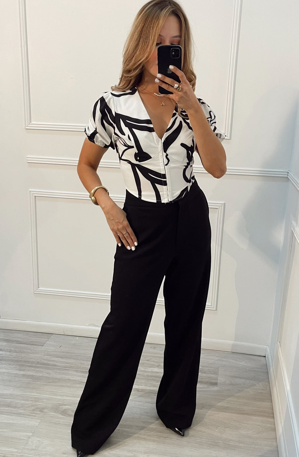 Blusa corset estampada
