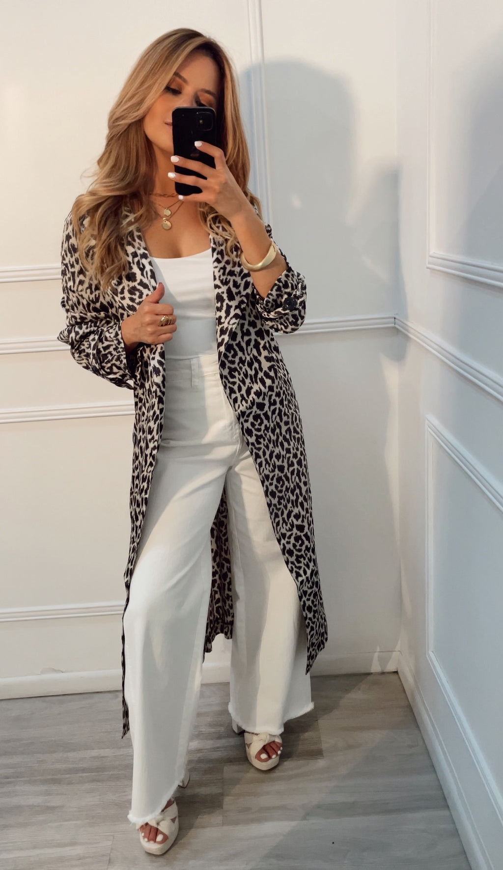 Trench coat multiusos animal print ligero