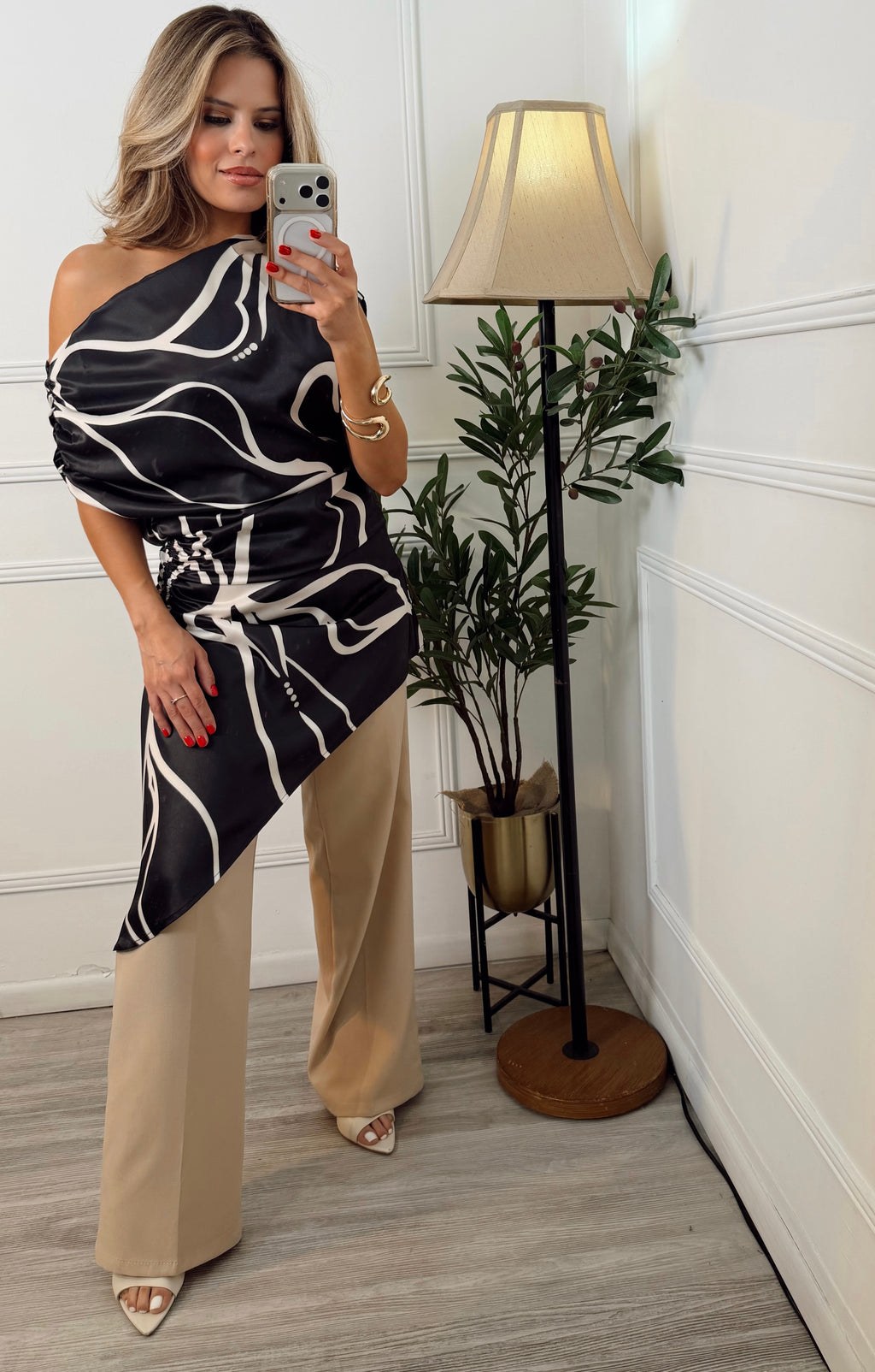 Vestido Negro corto estampado