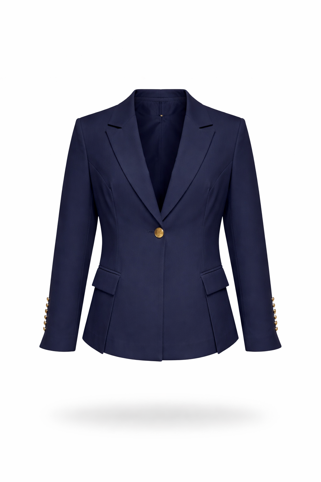 Blazer Azul Marino detalle  en mangas