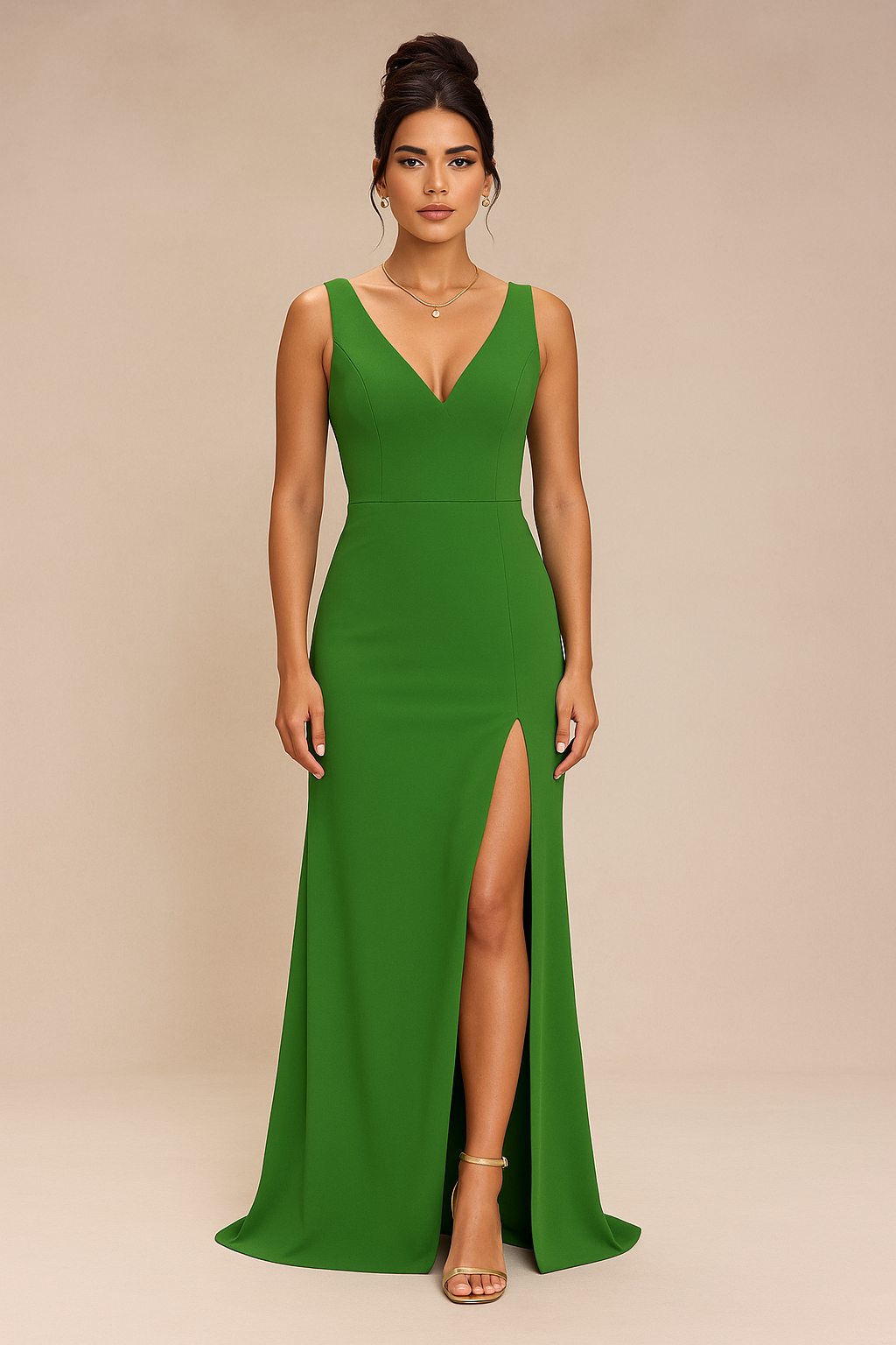 Vestido verde de gala