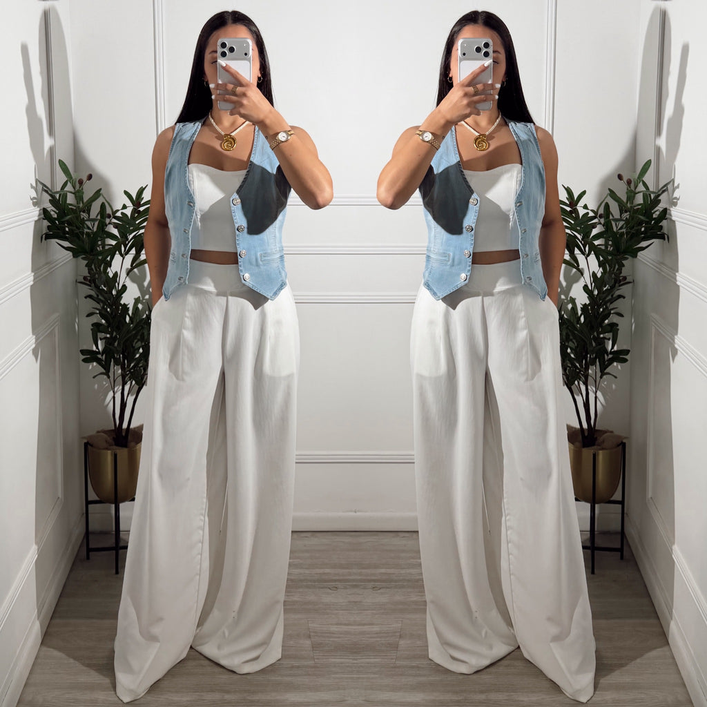 Palazzo fit perfecto blanco
