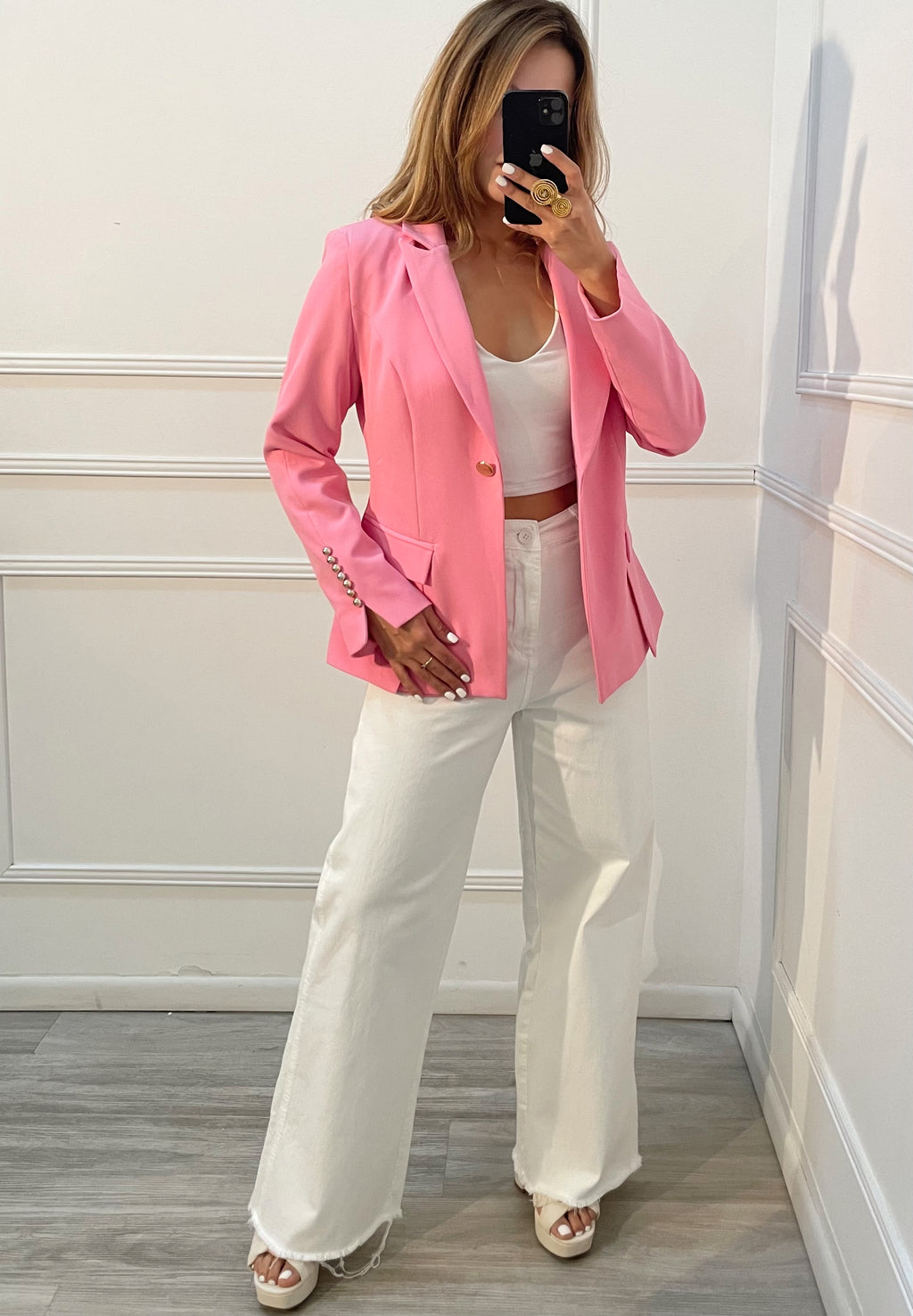 Jeans blanco wide leg