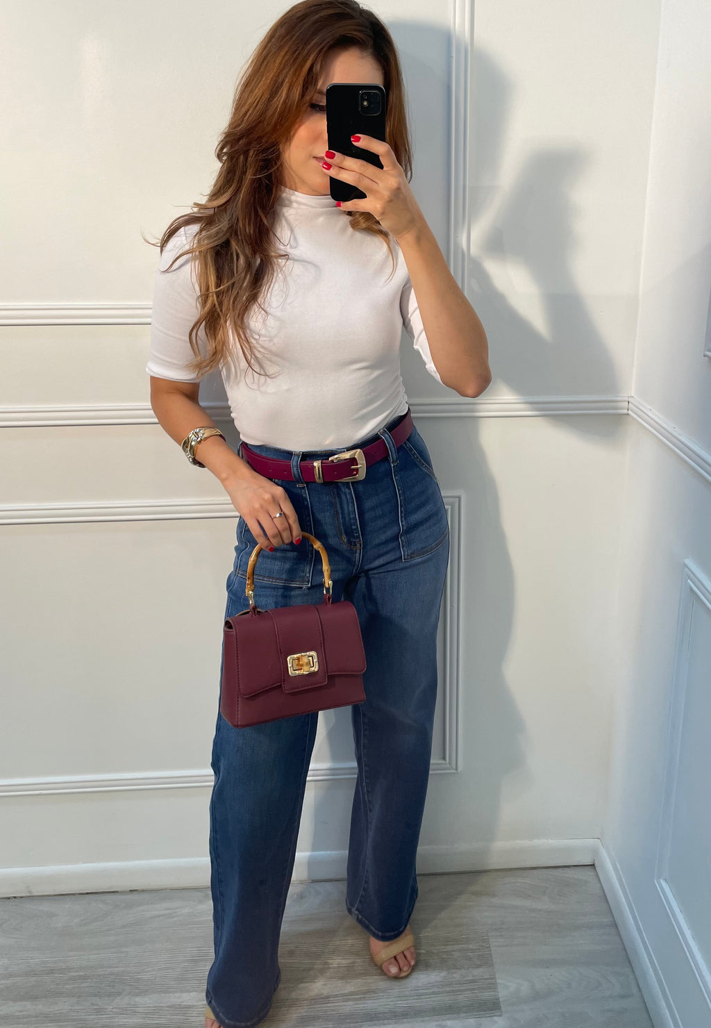 Blusa Blanca manga tres cuartos