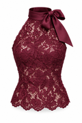 Blusa vino encaje