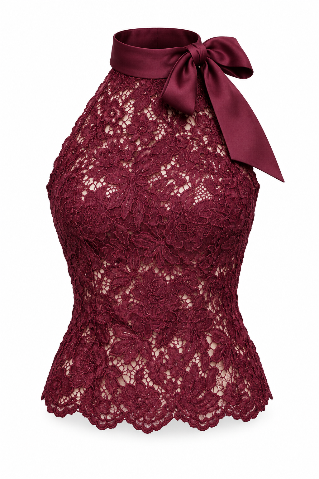 Blusa vino encaje