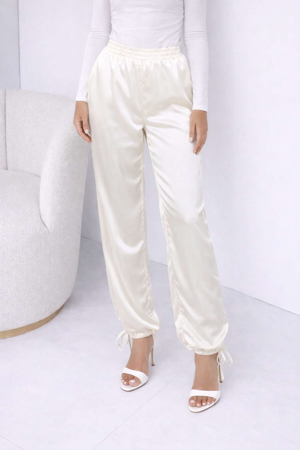 Pantalón aladino blanco marfil