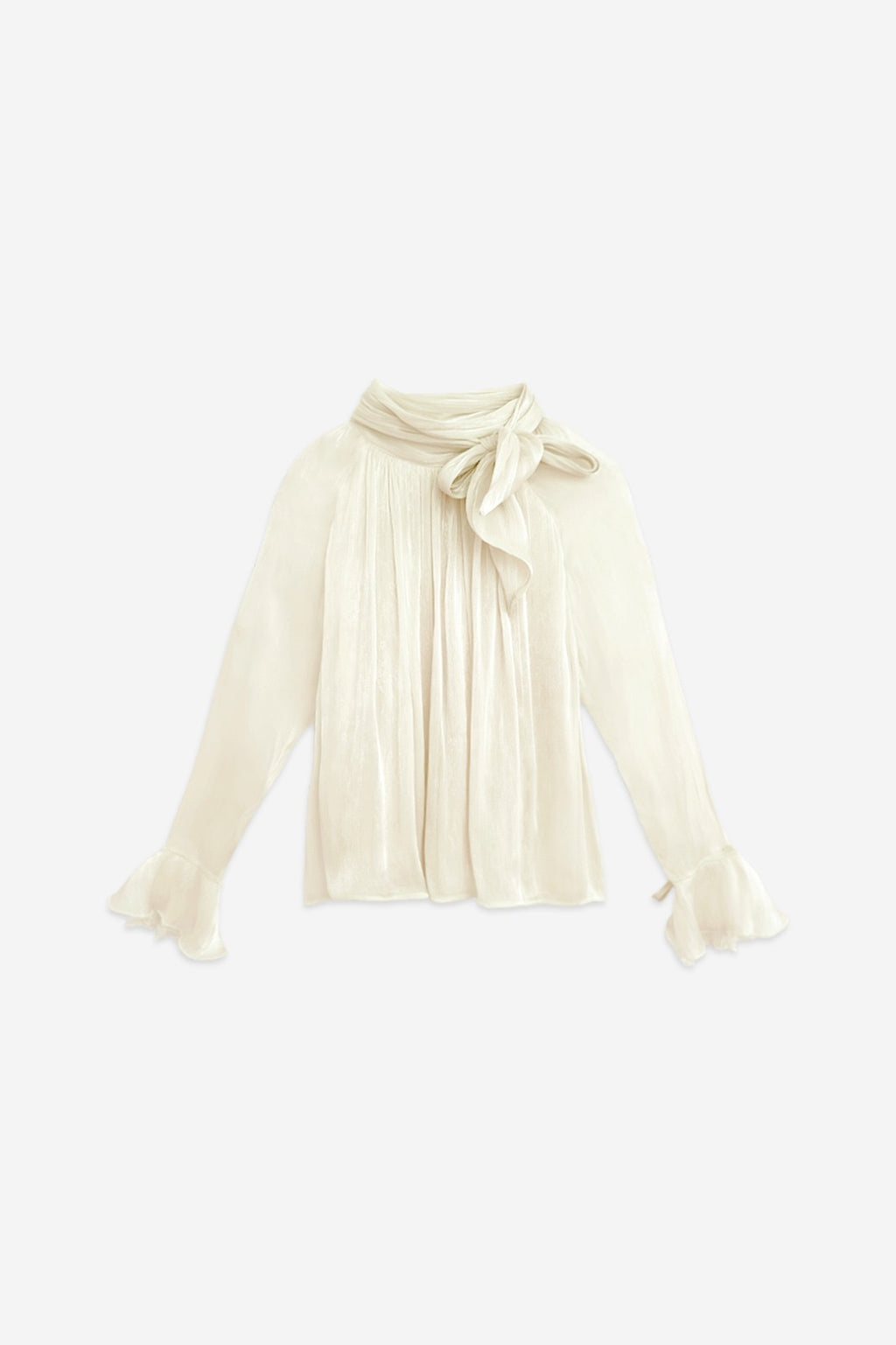 Blusa manga larga beige
