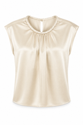 Blusa champagne trenzada