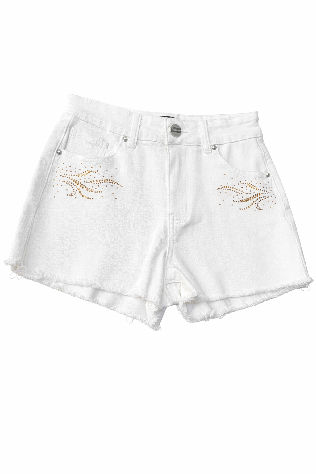 Short blanco con pedrería