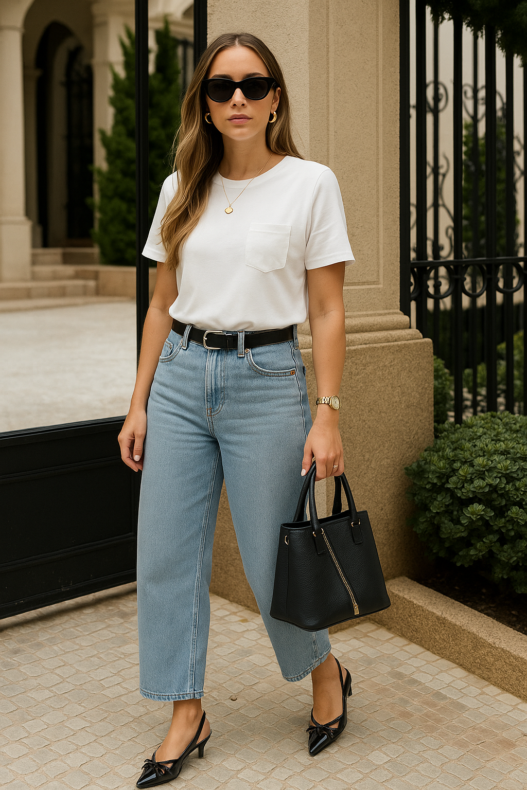 T-Shirt corta blanca stretch