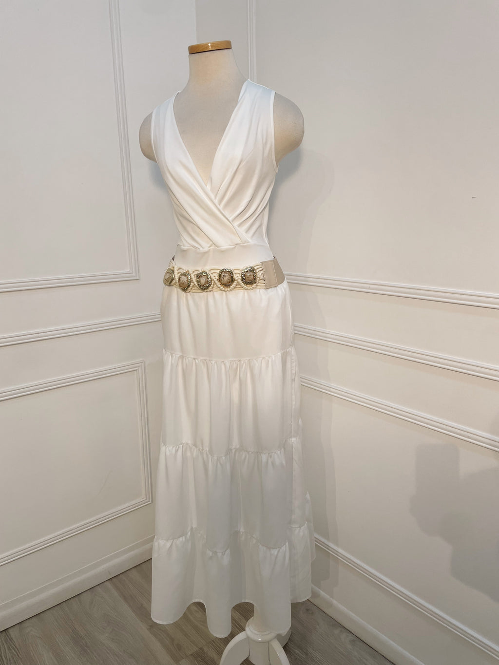 Falda Blanca Larga