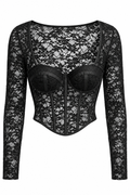 Blusa negra manga larga