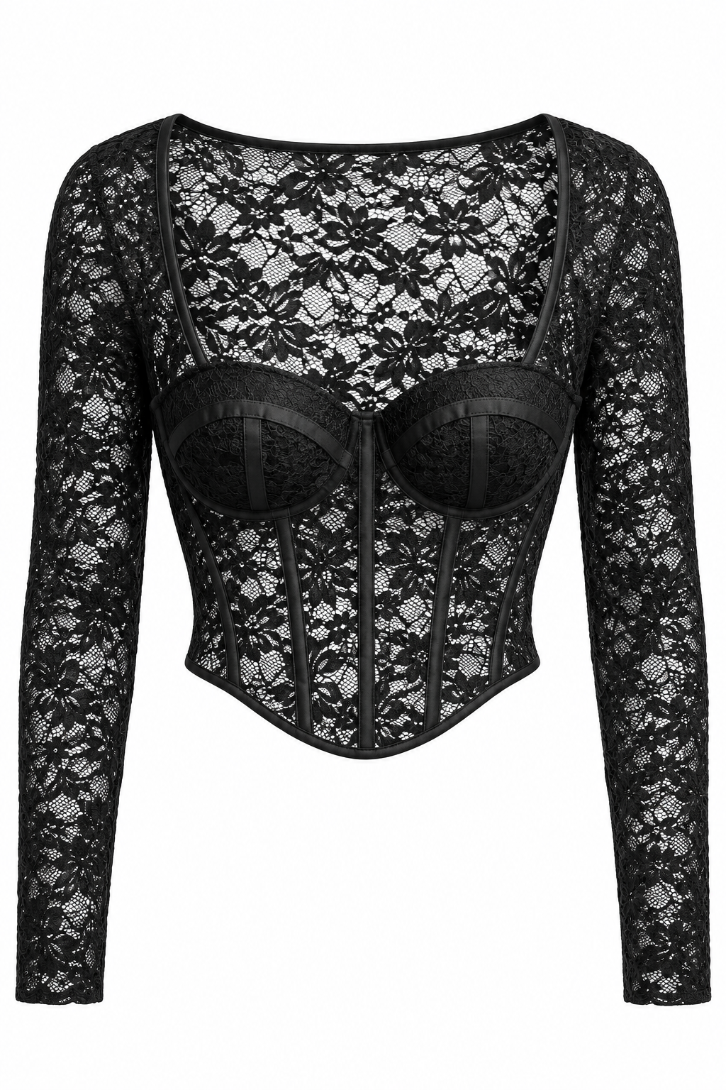 Blusa negra manga larga