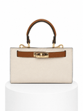 Mini bag estructurado bicolor - Beige/Camel