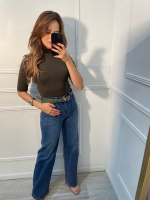 Blusa Verde manga tres cuartos