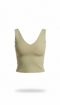 Blusa Verde Olivo cuello V tirante grueso