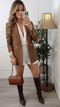 Blazer de tweed café