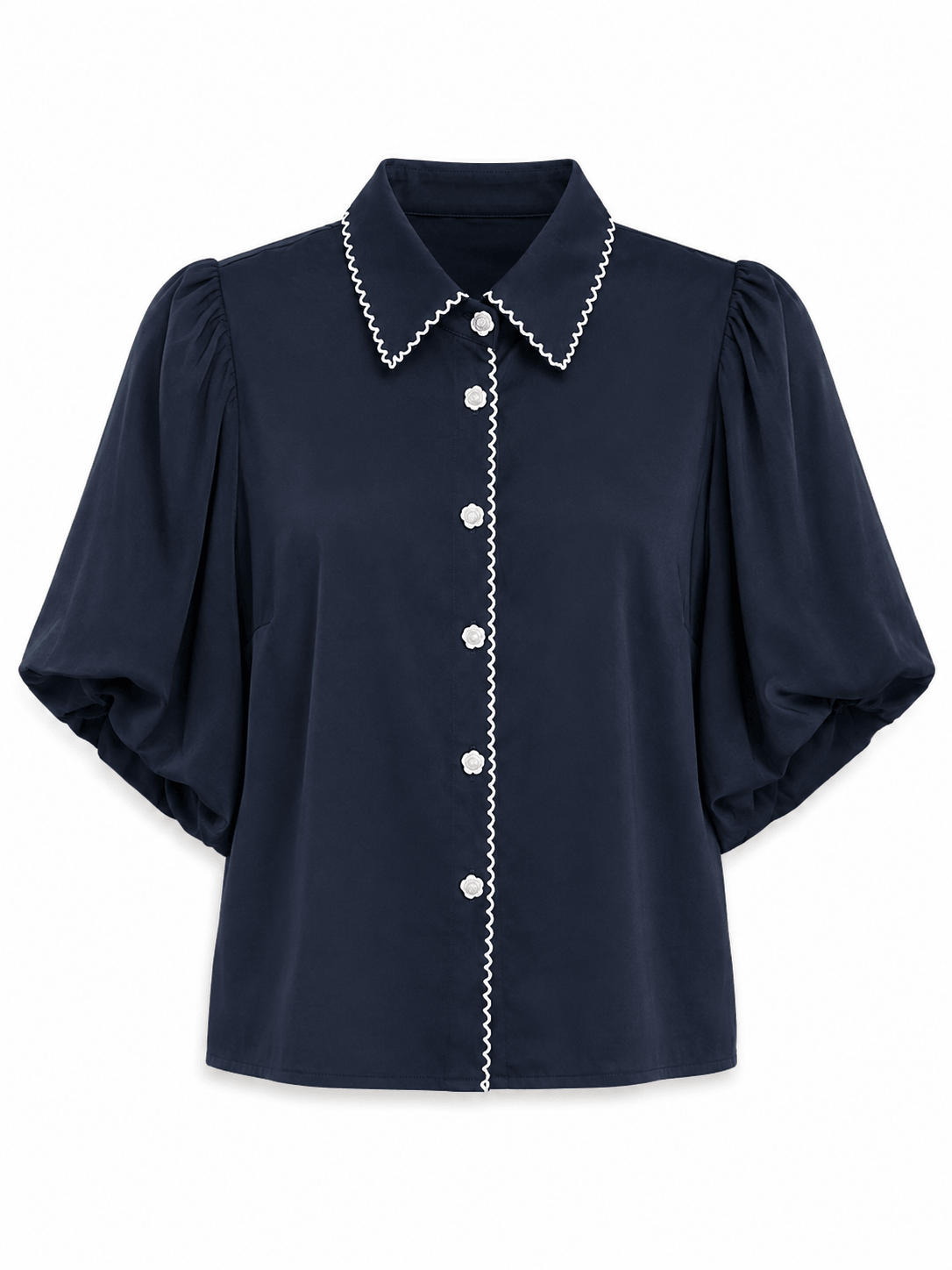 Blusa Manga Bombacha · Azul