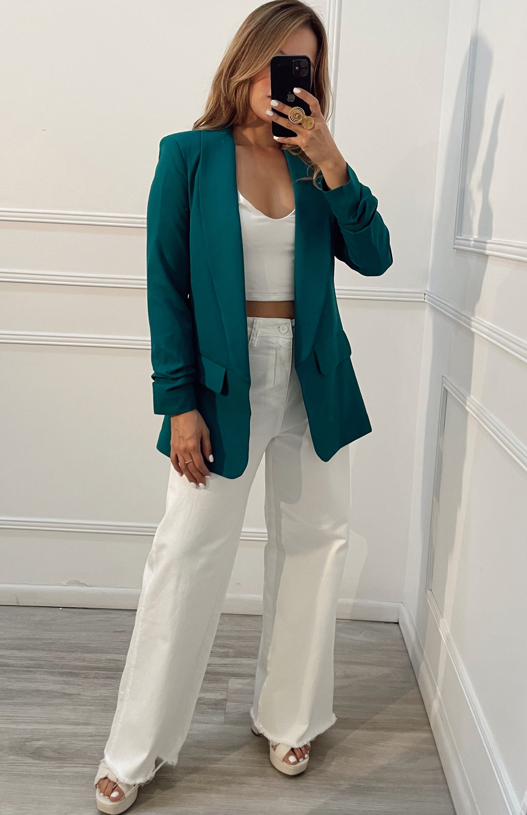 Blazer Verde turquesa