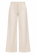 Pantalón satín brillante beige