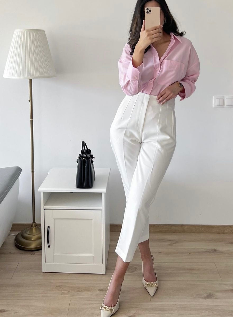 Pantalón Pinzas blanco