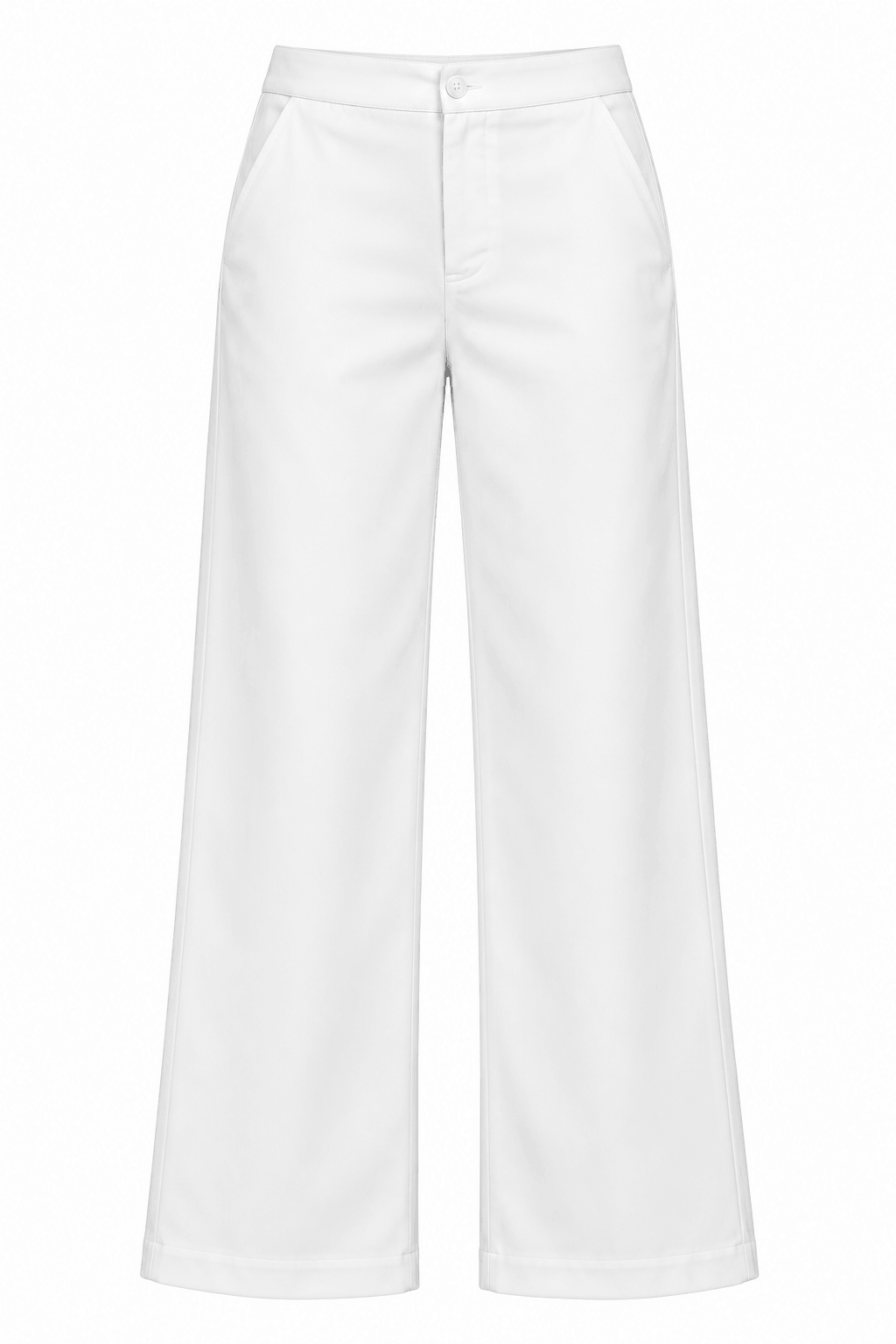 Pantalón satín brillante blanco