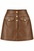 Falda short de cuerina
