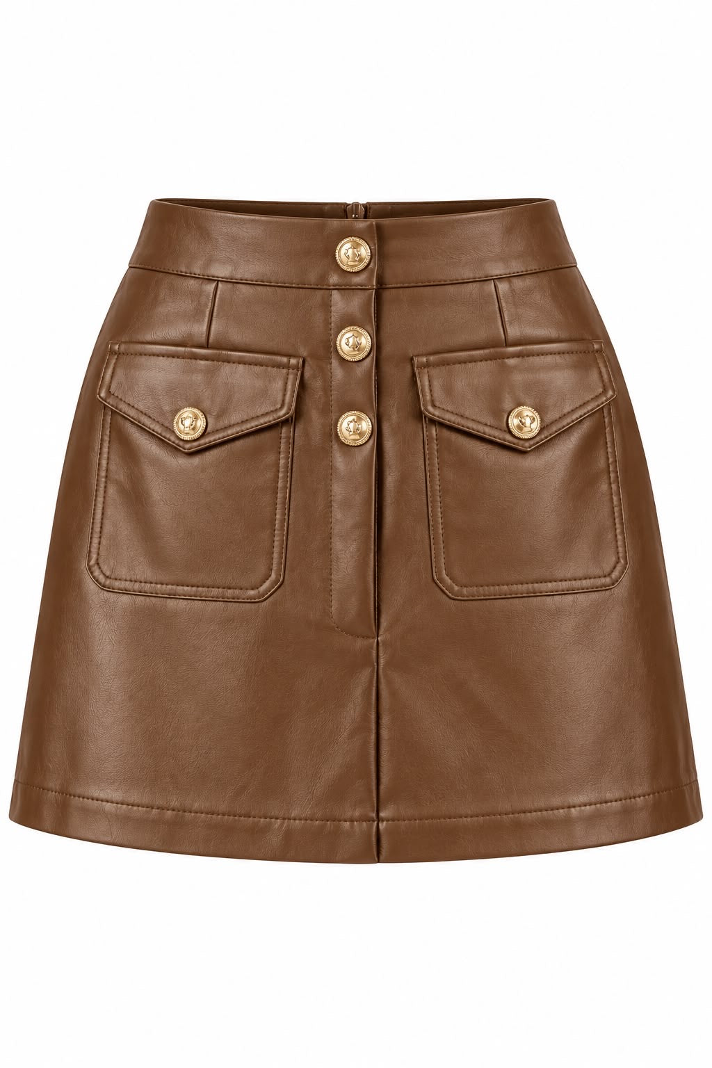 Falda short de cuerina