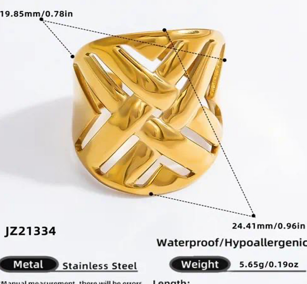 Anillos con diseño geométrico