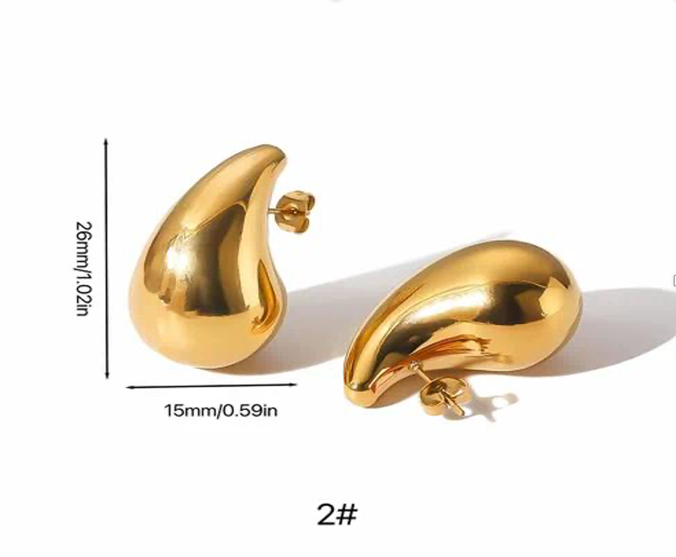 Pendientes chapados en oro