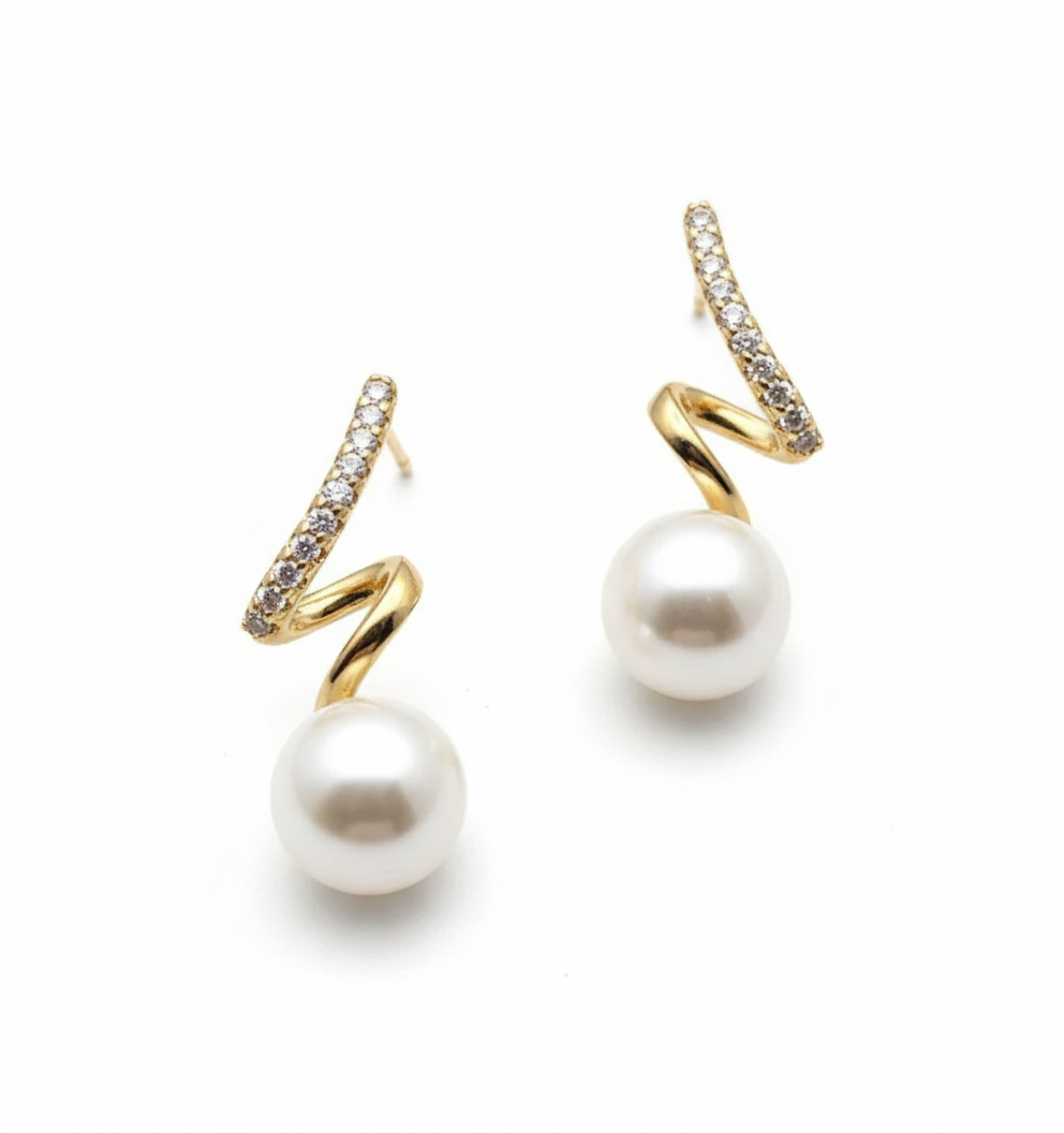 Aretes con perla