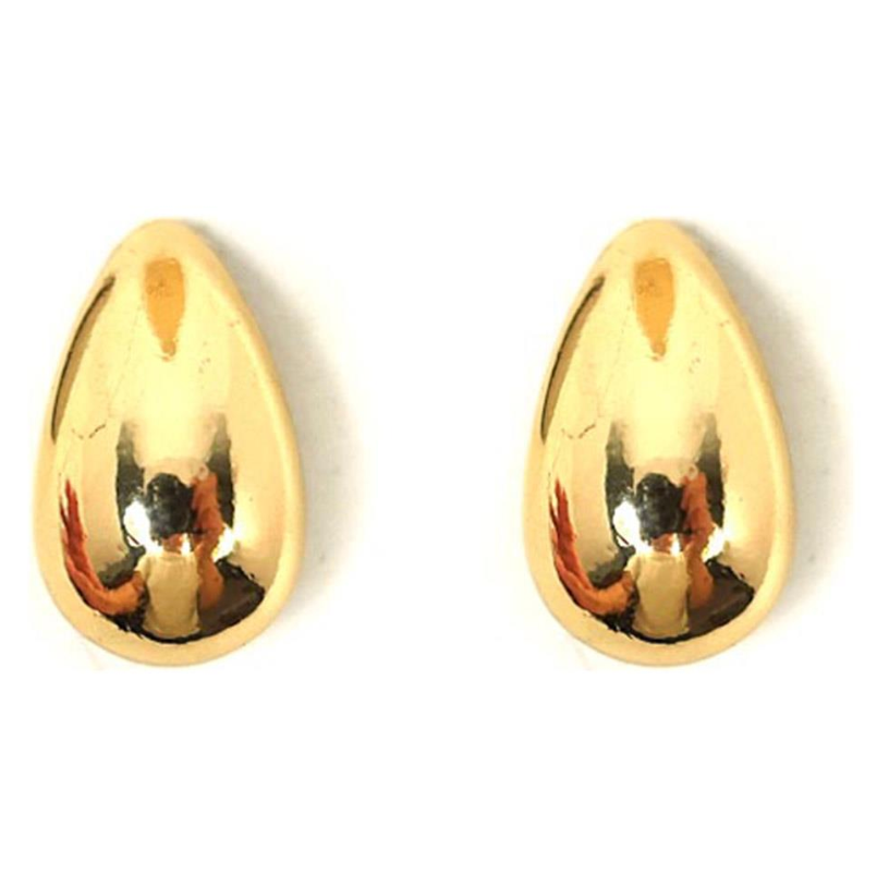Aretes gota dorada