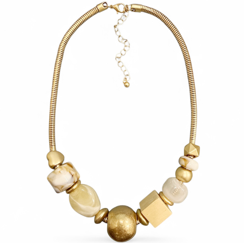 Collar Dorado geométrico